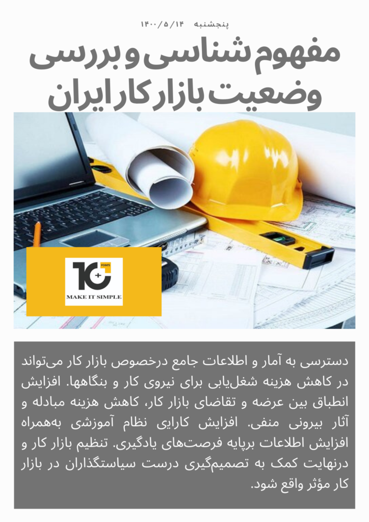 مفهوم شناسی و بررسی وضعیت بازار کار ایران