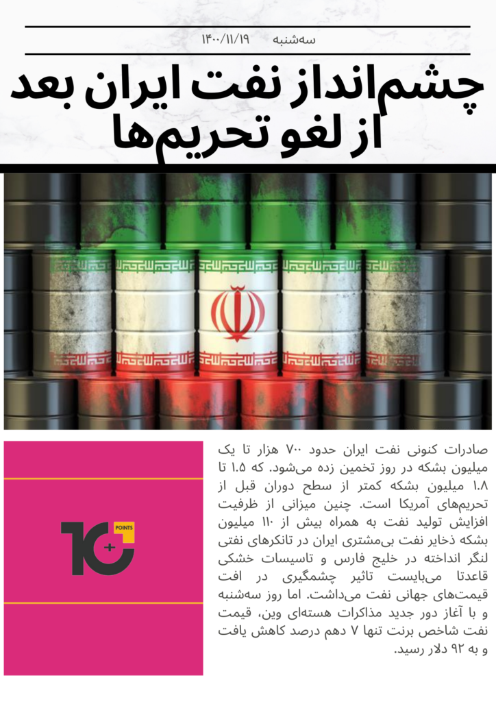 چشم‌انداز نفت ایران بعد از لغو تحریم‌ها